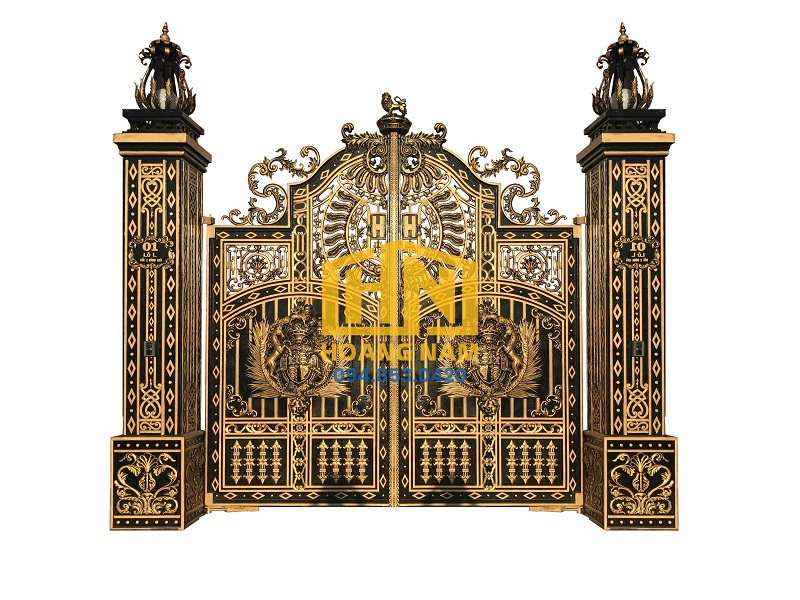 cổng hợp kim nhôm đúc châu âu