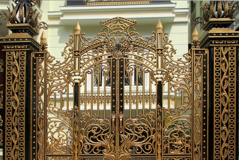 Mẫu cổng nhôm đúc Biên Hòa cho biệt thự
