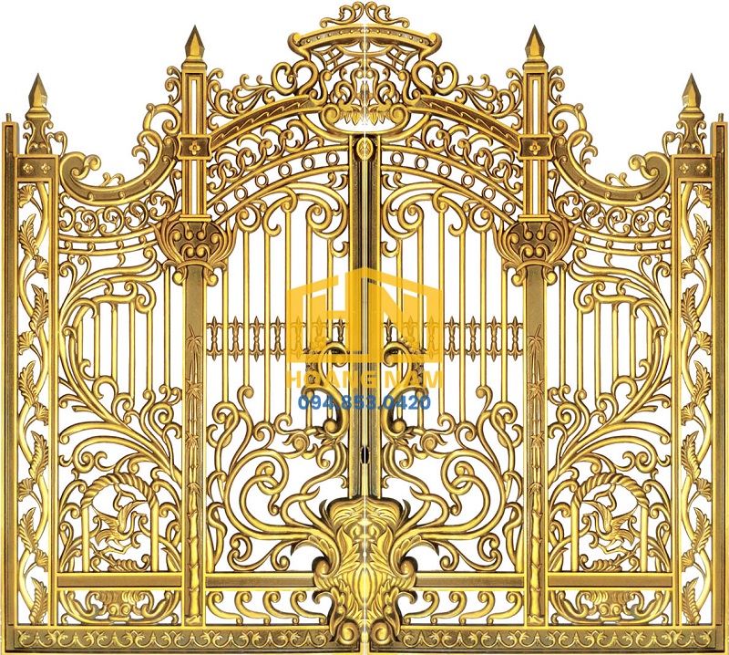 cong-nhom-duc-hoa-la-tay cổng nhôm đúc hoa lá tây
