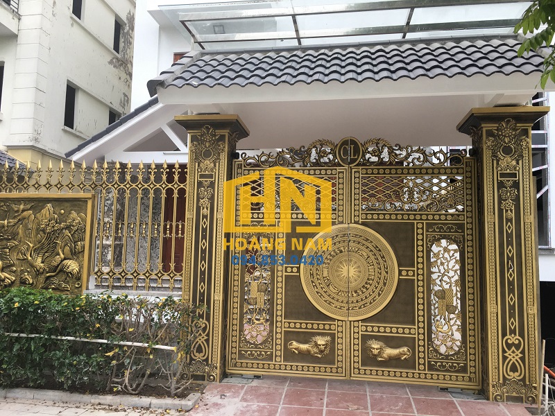 cong-nhom-duc-trong-dong cổng nhôm đúc trống đồng