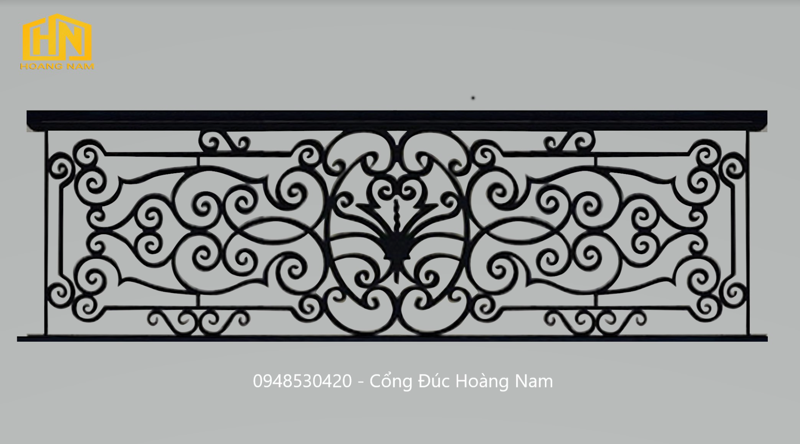 Mẫu lan can gang đúc cổ điển