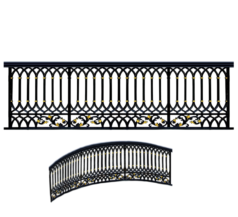 Mẫu lan can gang hiện đại đơn giản