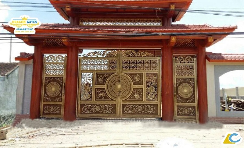 Mẫu cổng chùa trống đòng