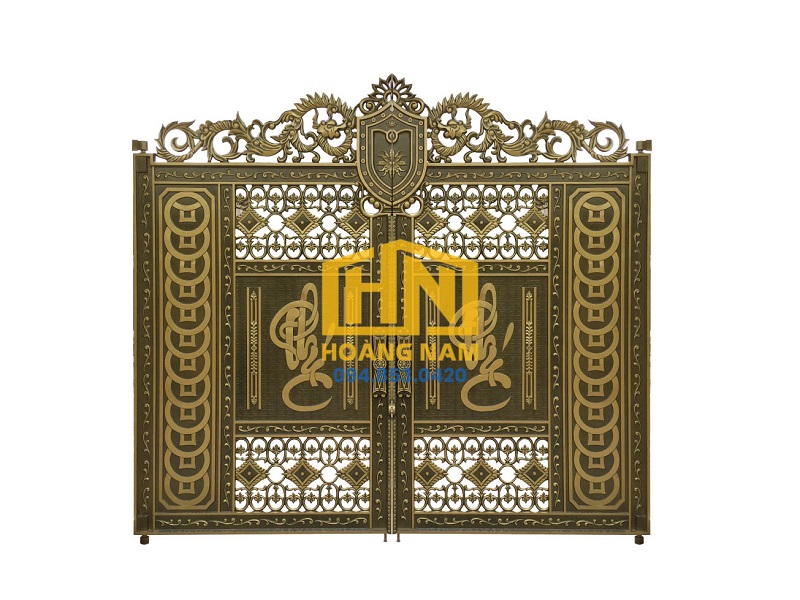 Cổng nhôm đúc chữ Phúc