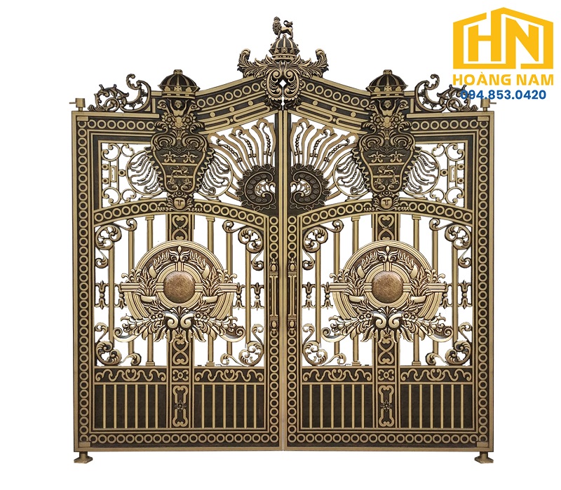 Cổng nhôm đúc mang phong cách Châu Âu 1