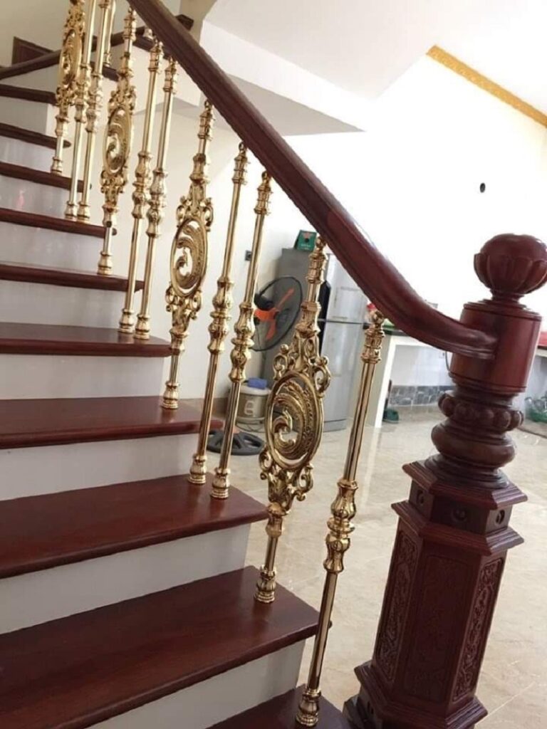 Mẫu lan can nhôm đúc con tiện