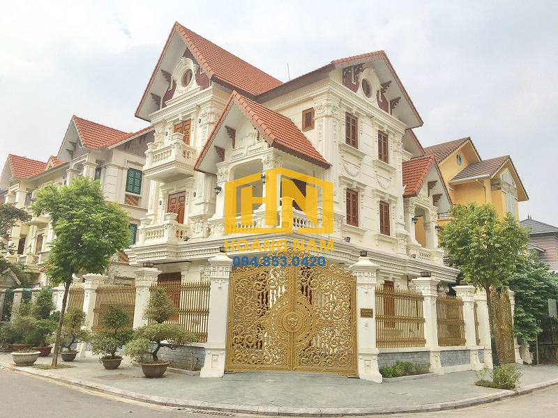 Cổng nhôm đúc 2 cánh