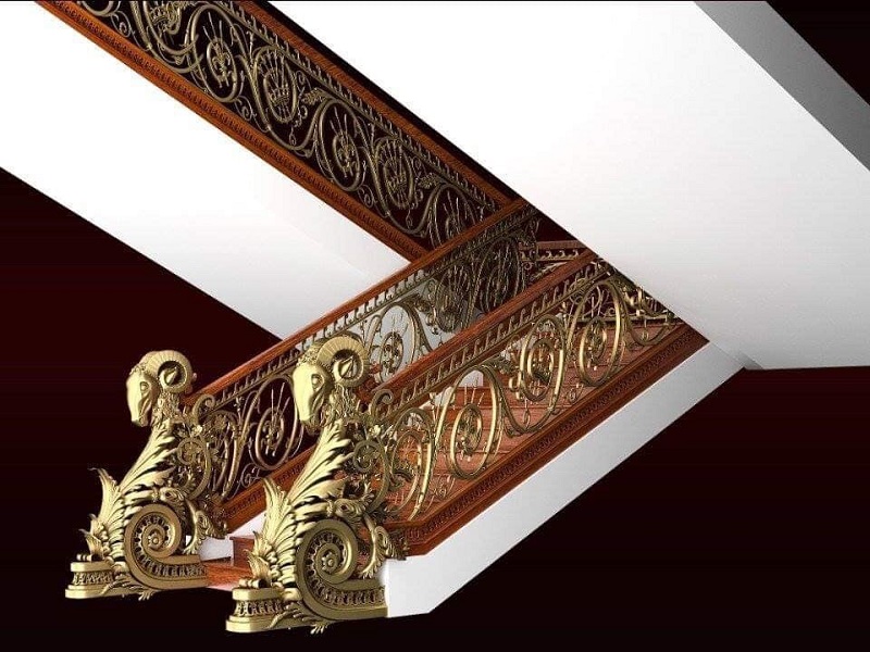 Mẫu trụ cầu thang linh dương