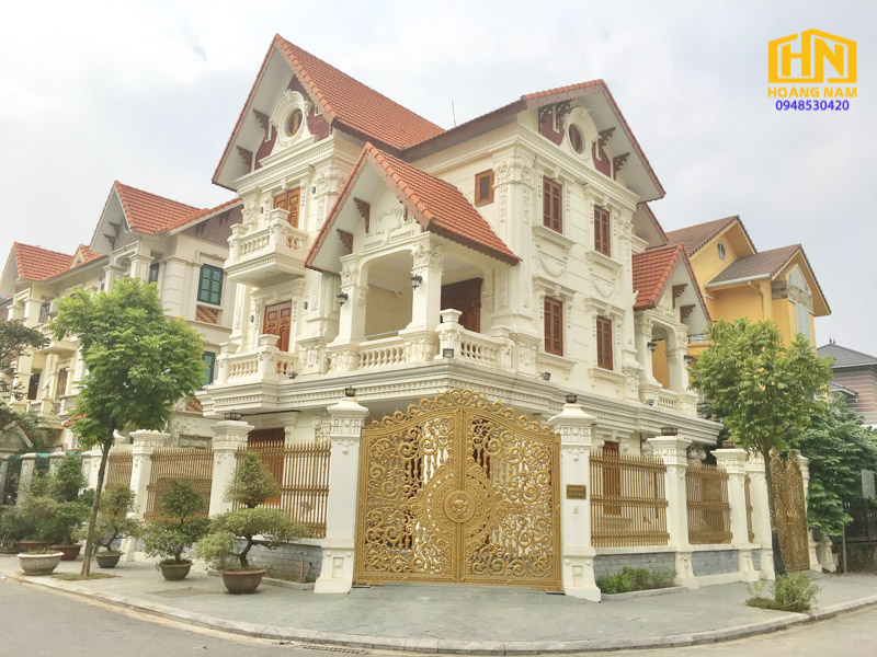 Cổng nhôm đúc 2 mặt