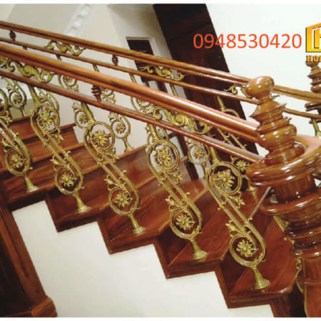 Cầu thang hợp kim nhôm đúc HN-CT005