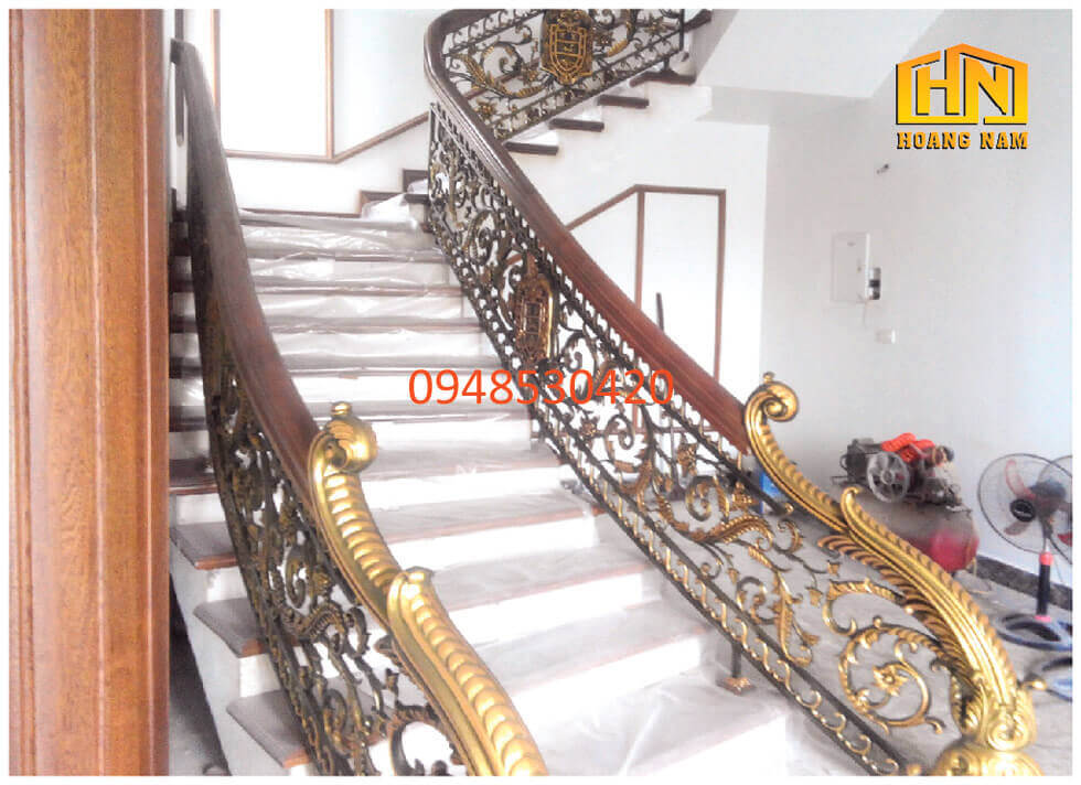 Cầu thang hợp kim nhôm đúc HN-003