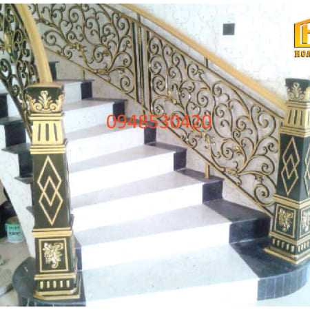 Cầu thang hợp kim nhôm đúc HN-0003