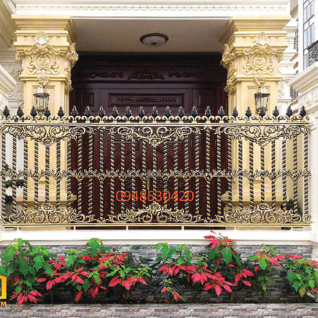 Hàng rào hợp kim nhôm đúc HN-HR004